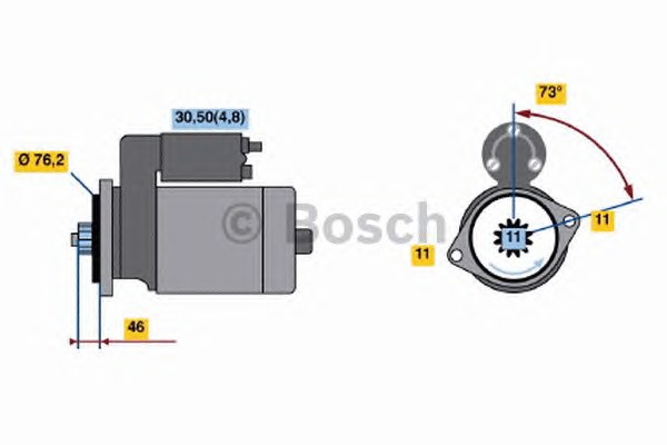 Cтартер BOSCH 0001123036