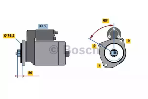 Стартер BOSCH 0001125031