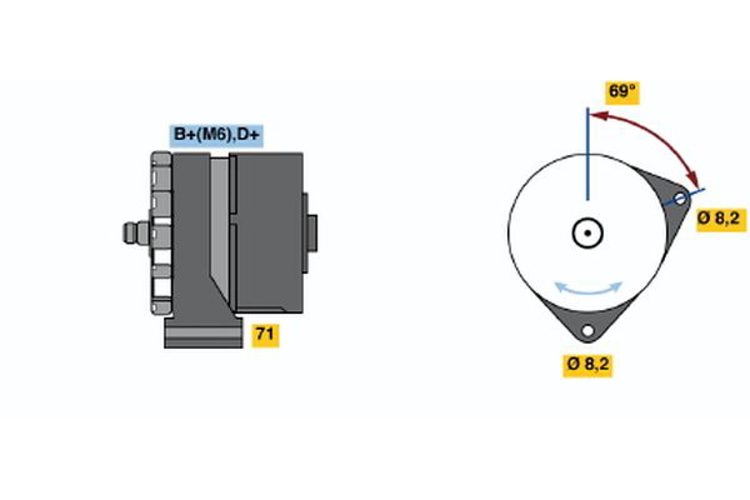Генератор BOSCH 0120468009