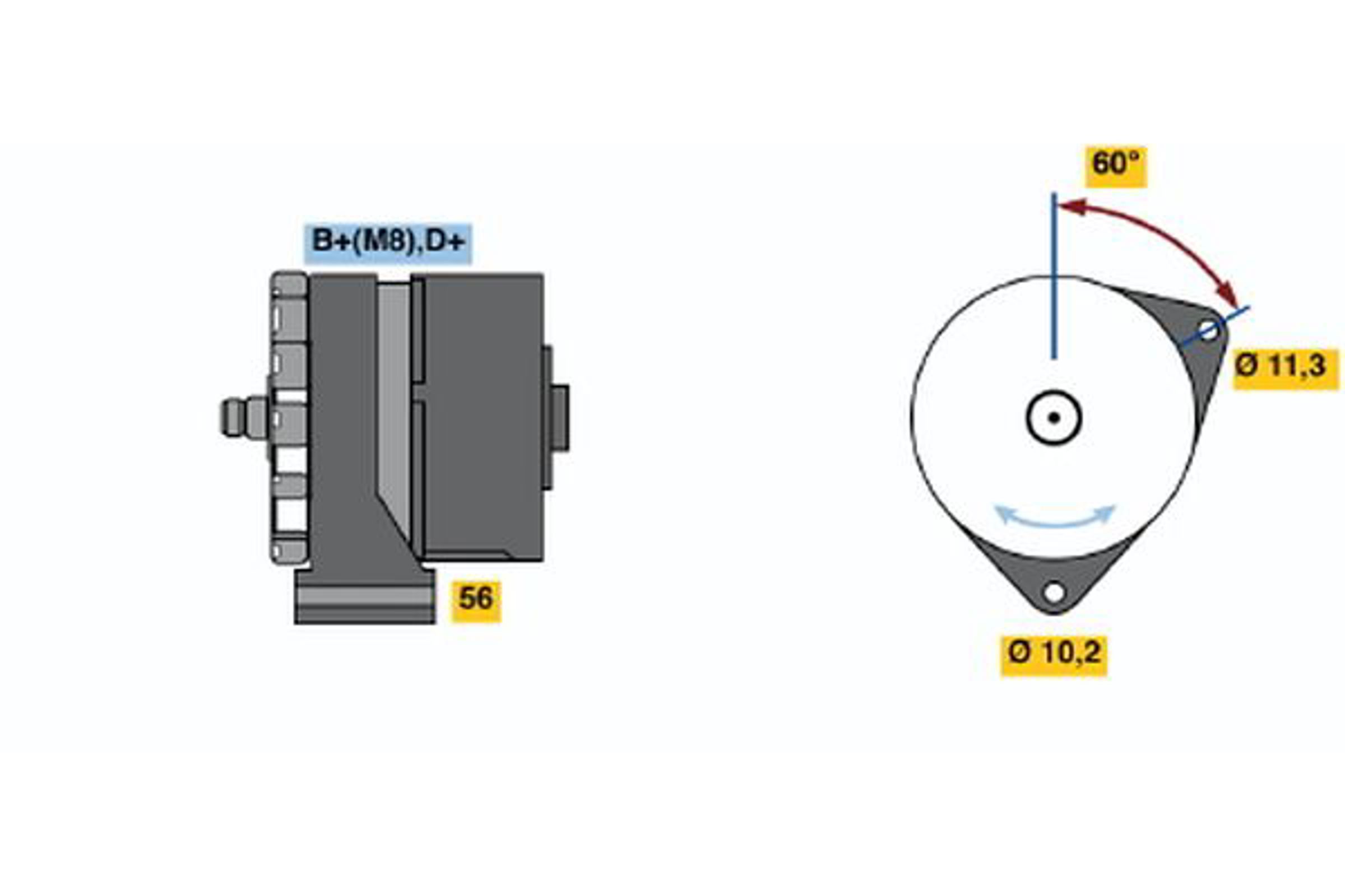Генератор BOSCH 0120468035