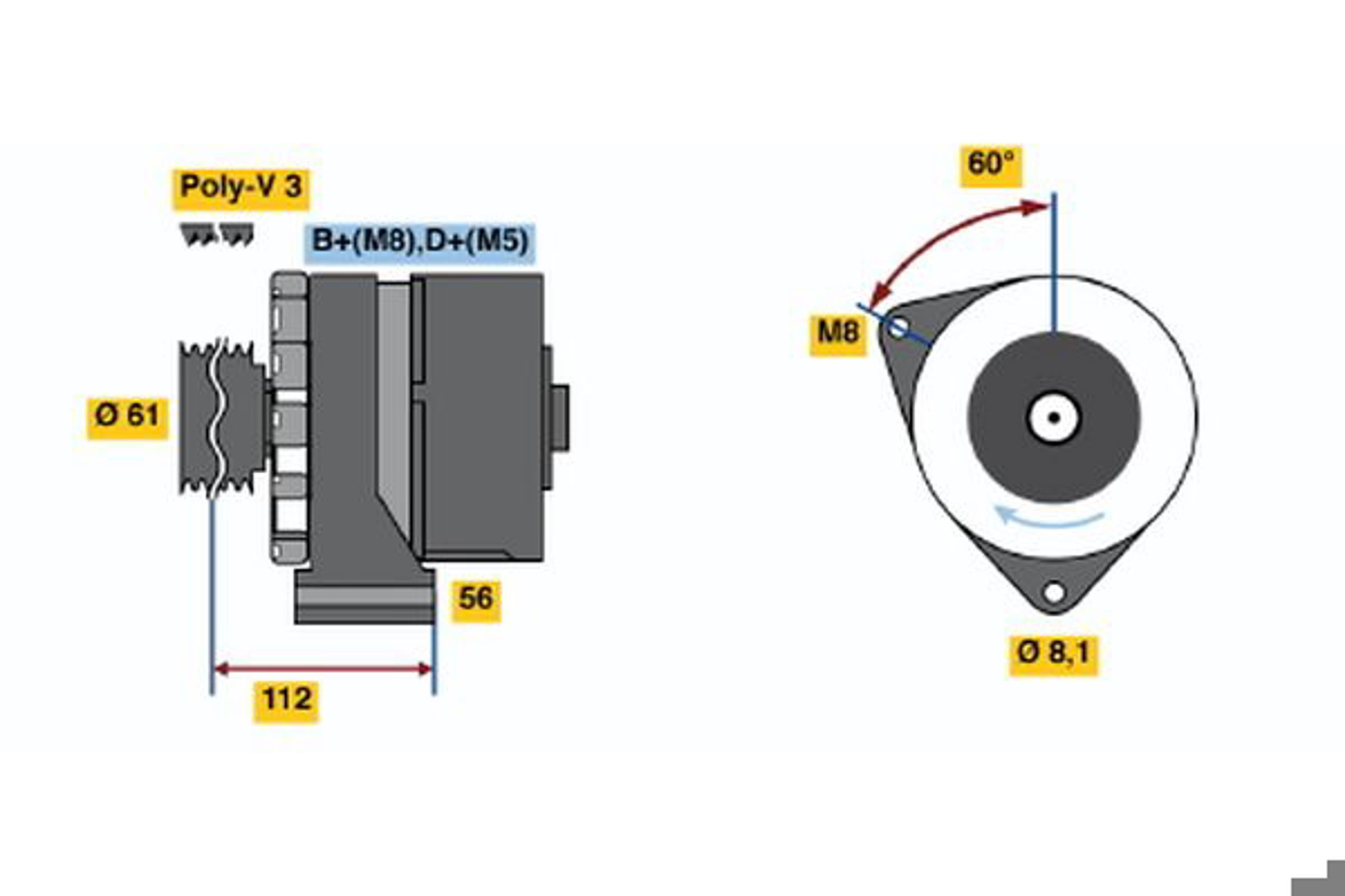 Генератор BOSCH 0120469011