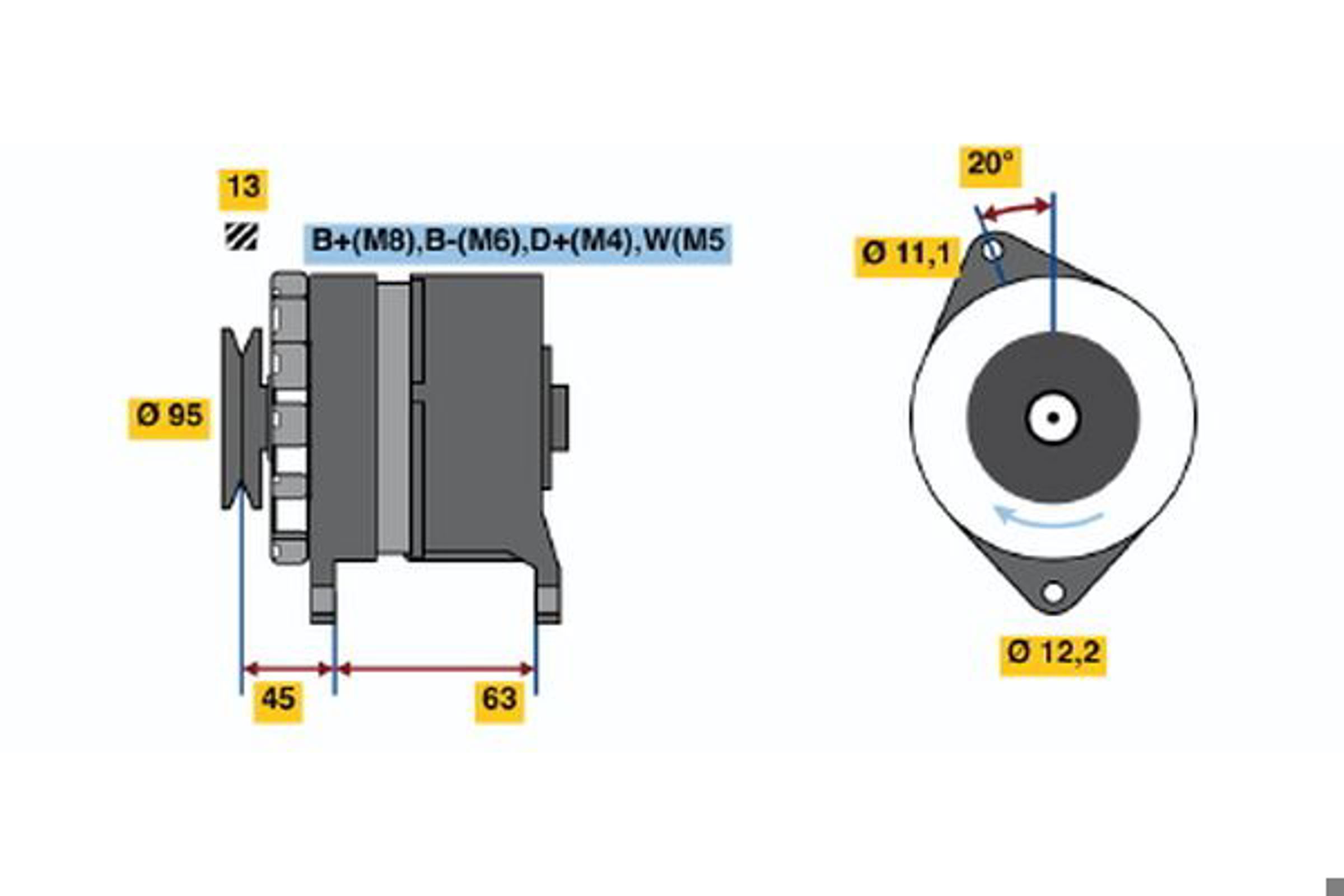 Генератор BOSCH 0120469037