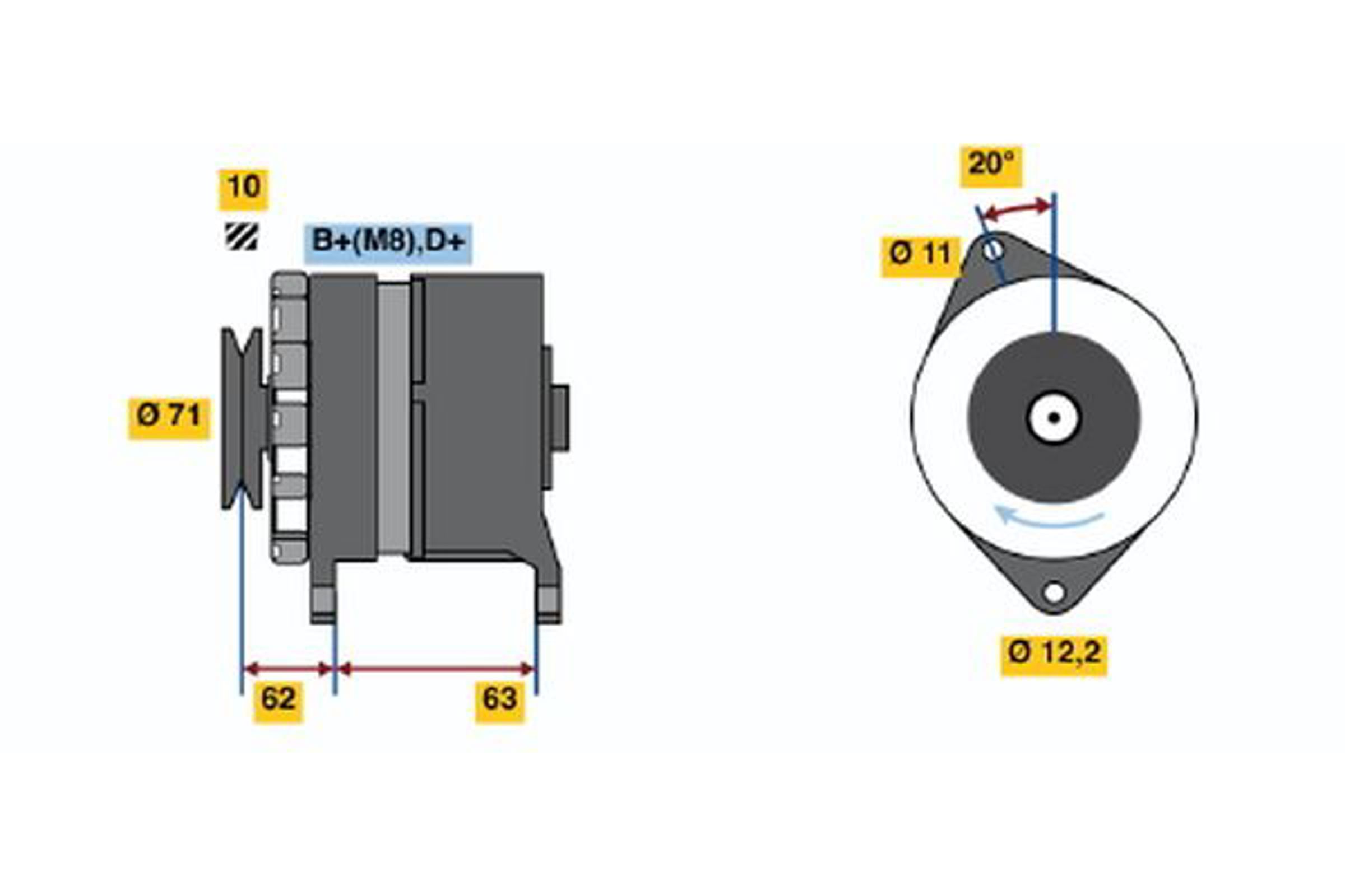 Генератор BOSCH 0120469666
