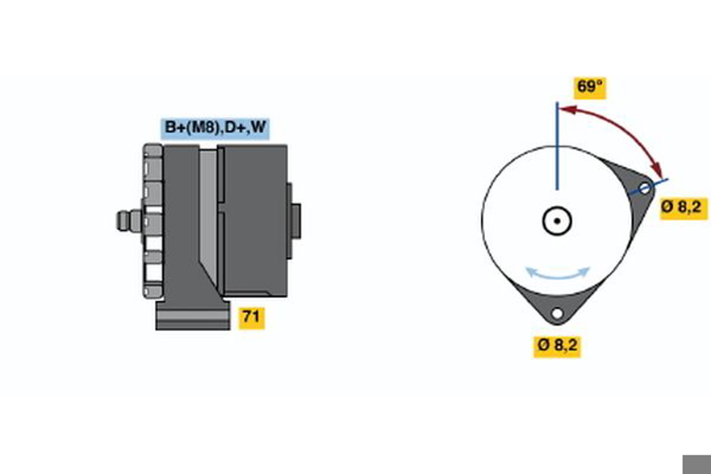 Генератор BOSCH 0120469788