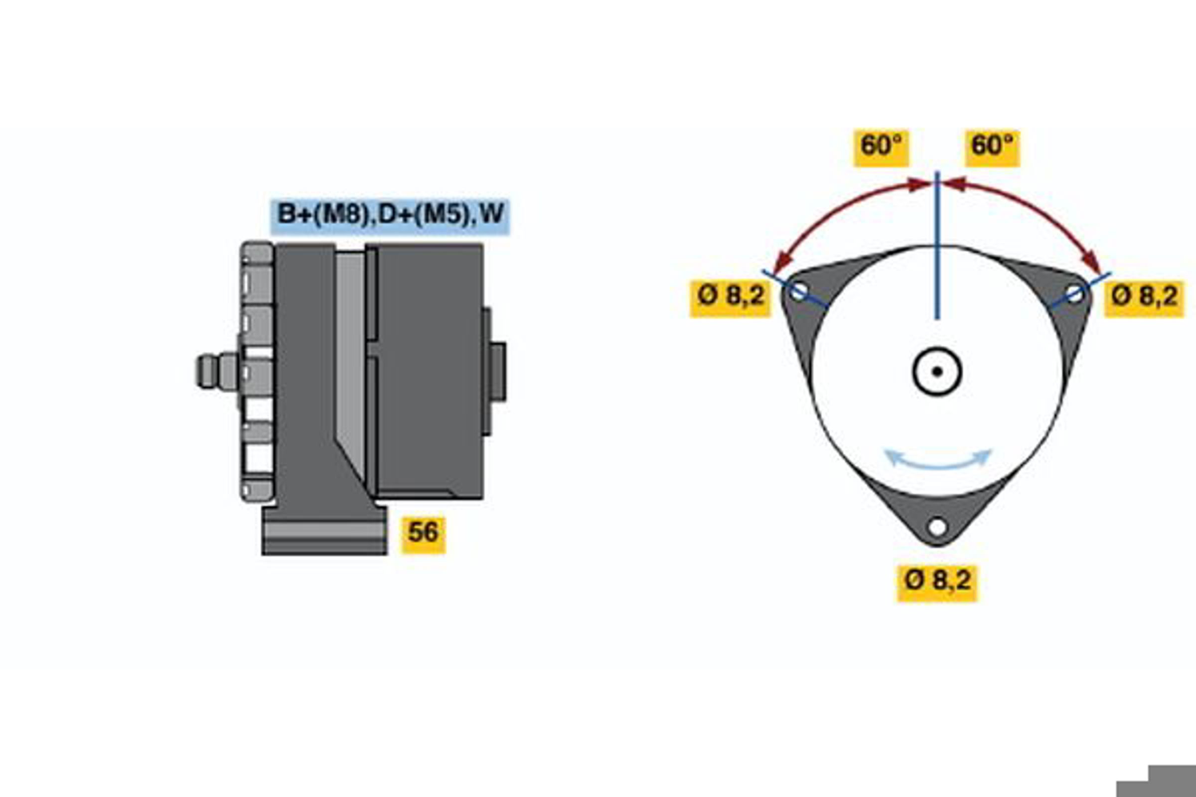 Генератор BOSCH 0120484015
