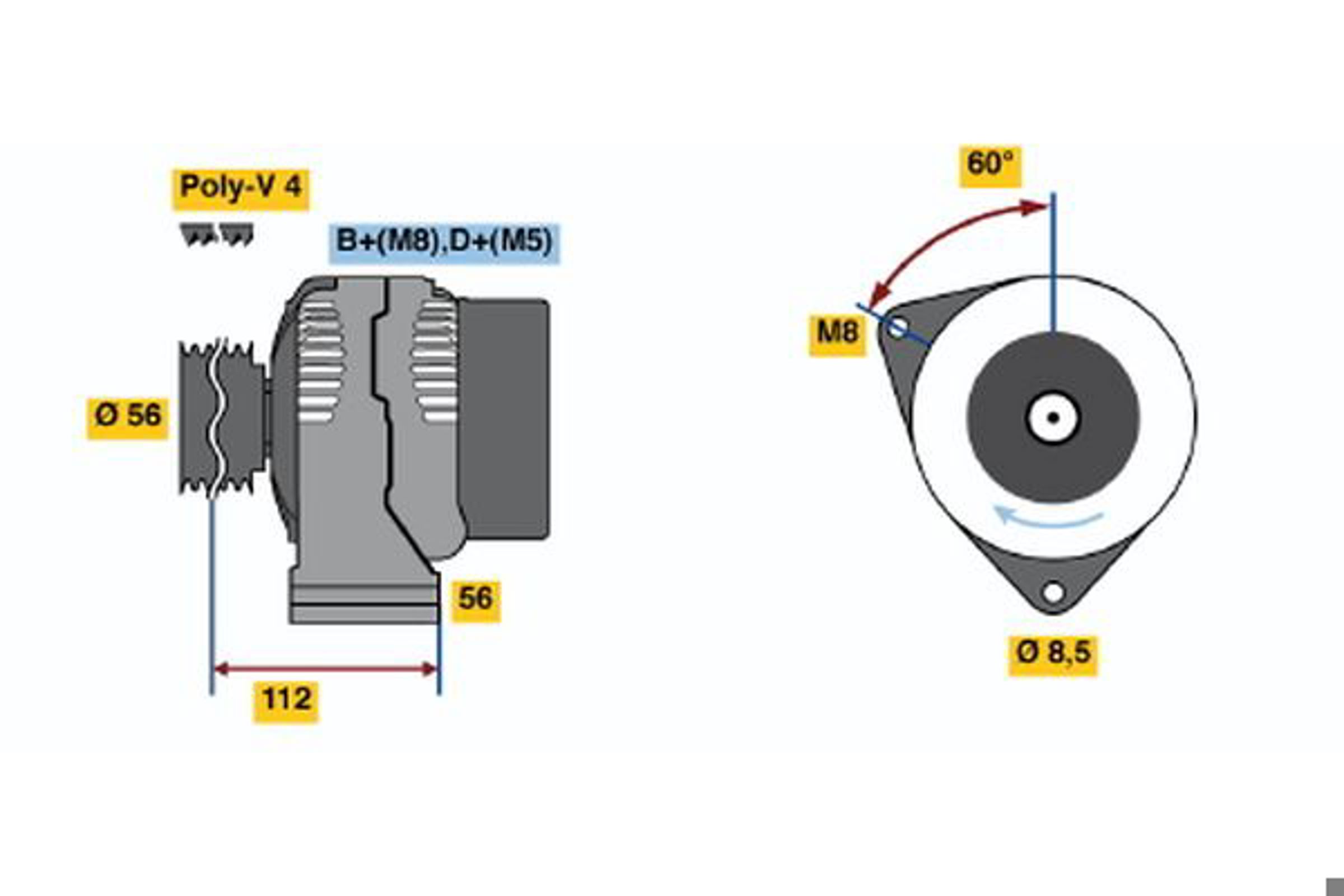 Генератор BOSCH 0120485047