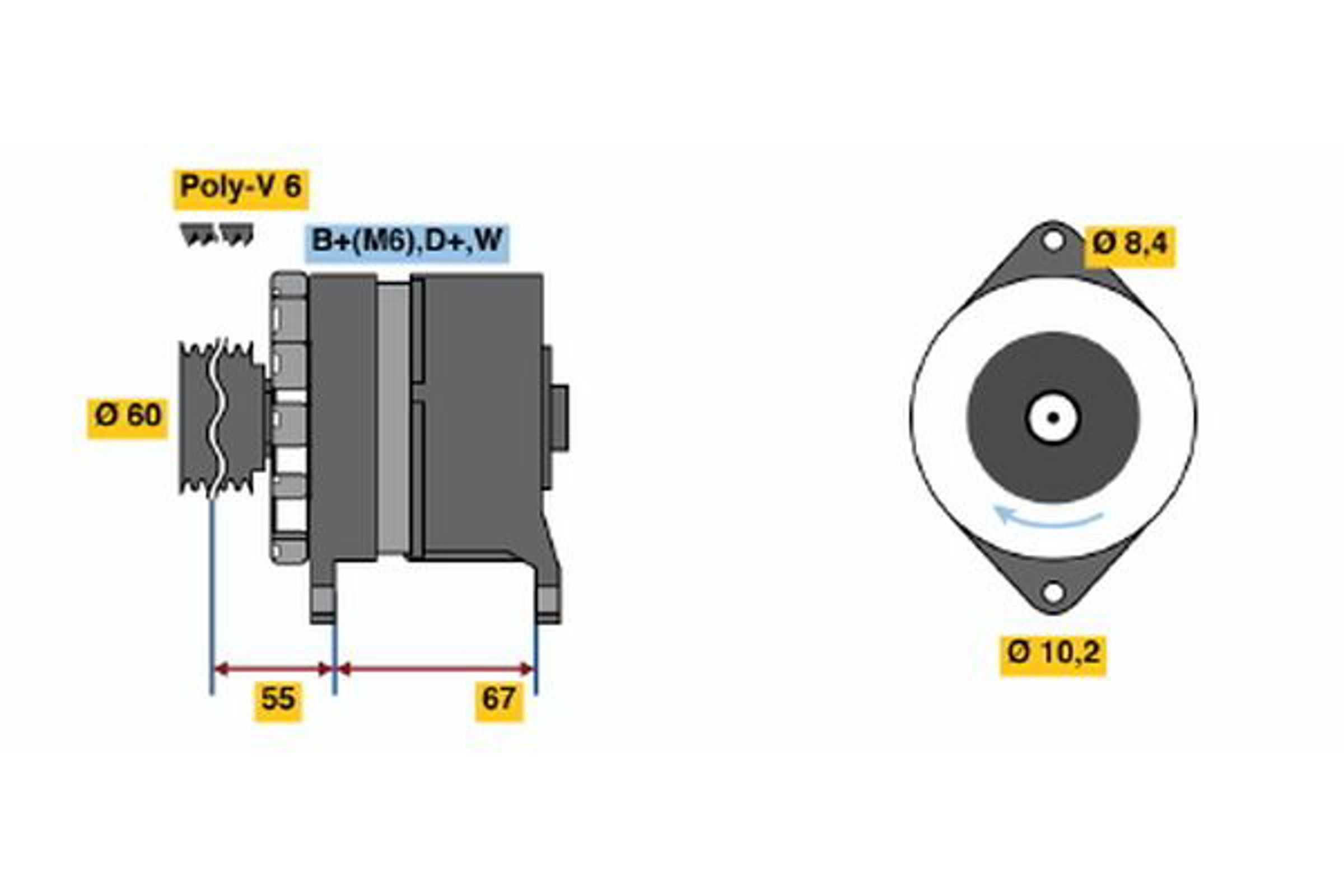 Генератор BOSCH 0120488142