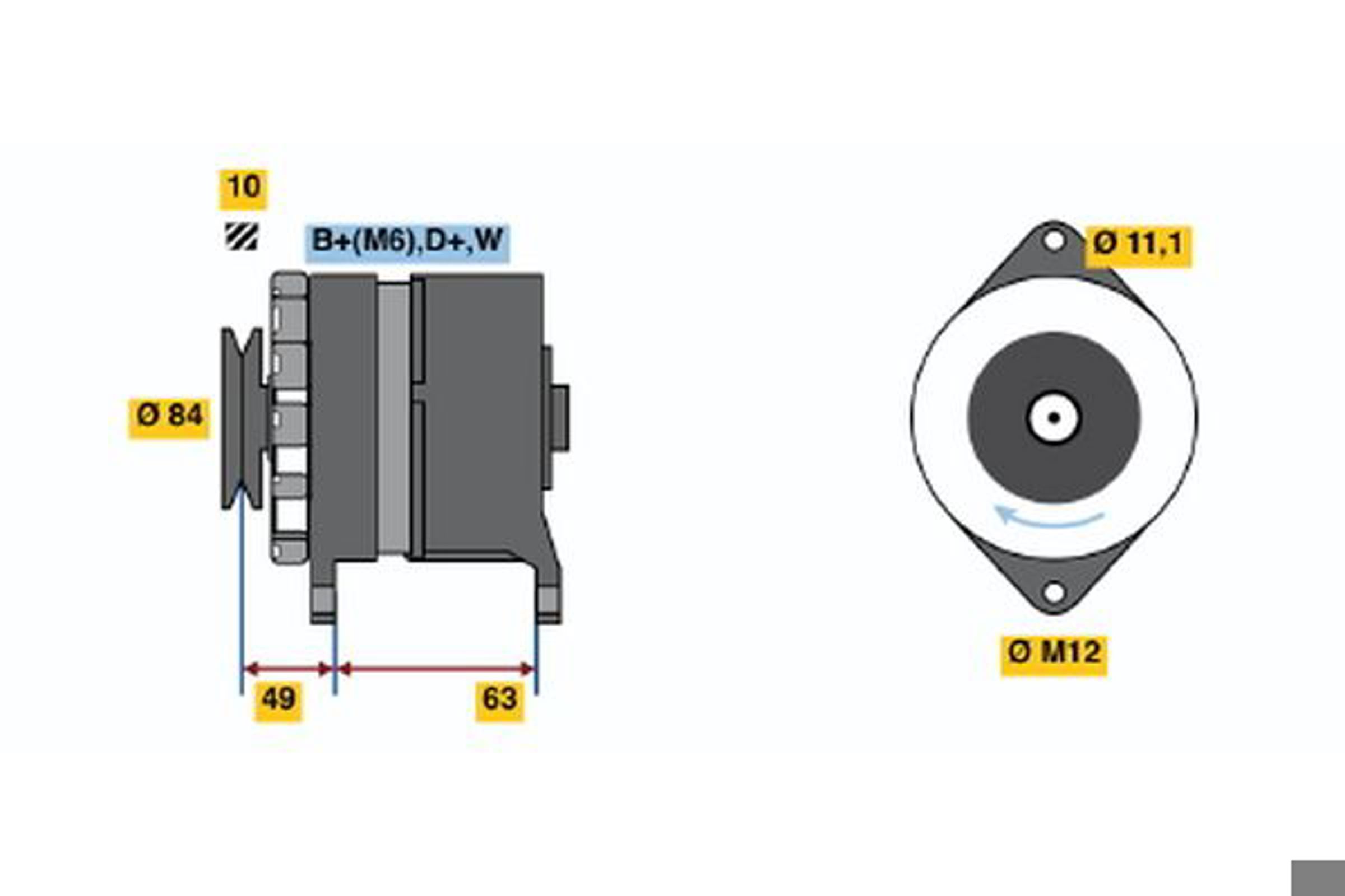 Генератор BOSCH 0120488284