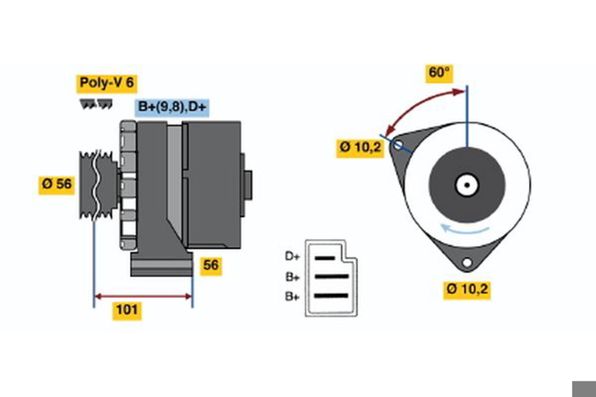 Генератор BOSCH 0120489324