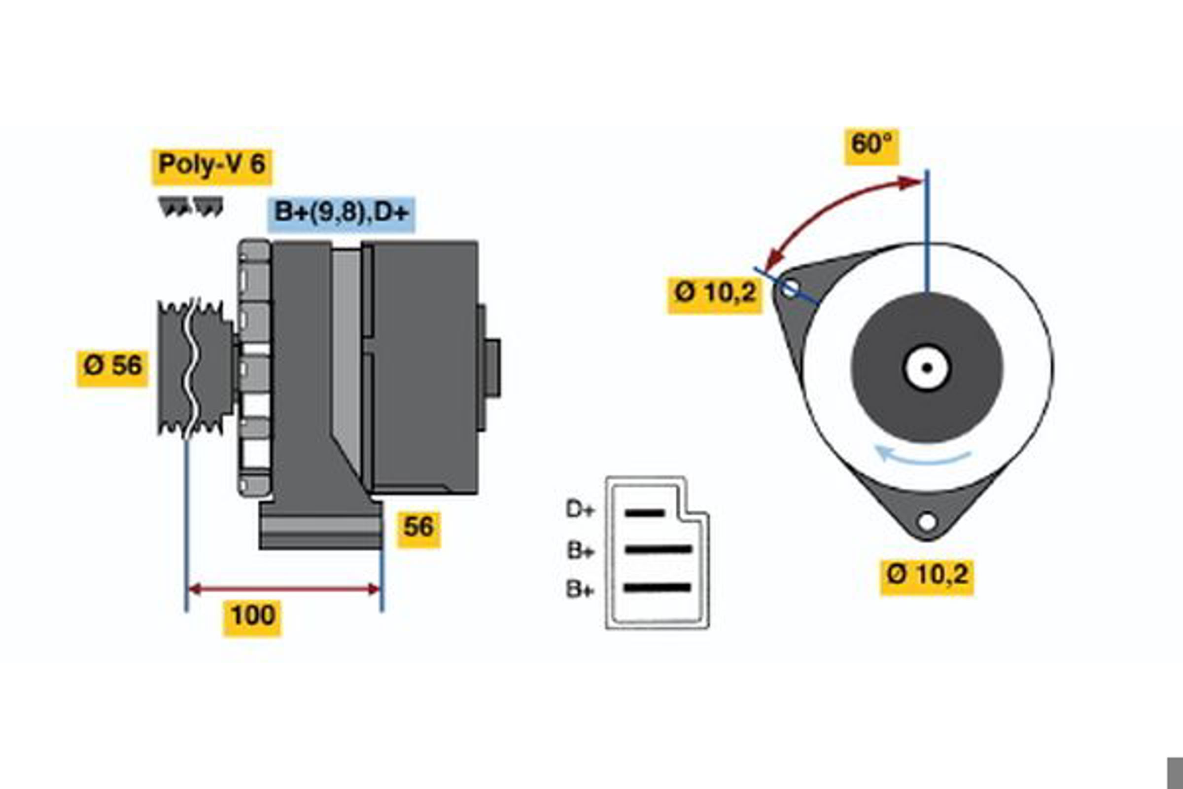Генератор BOSCH 0120489326