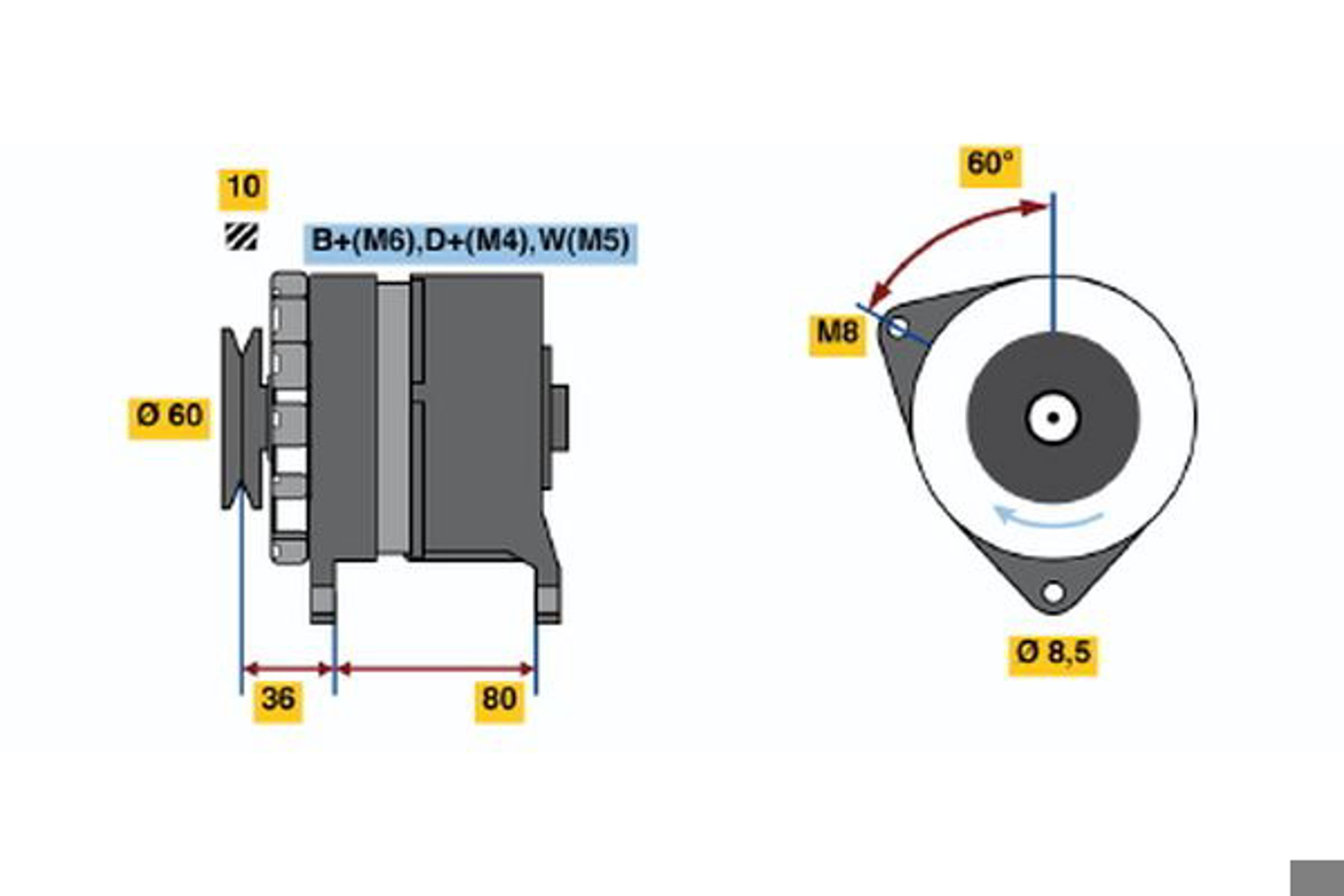 Генератор BOSCH 0120489347