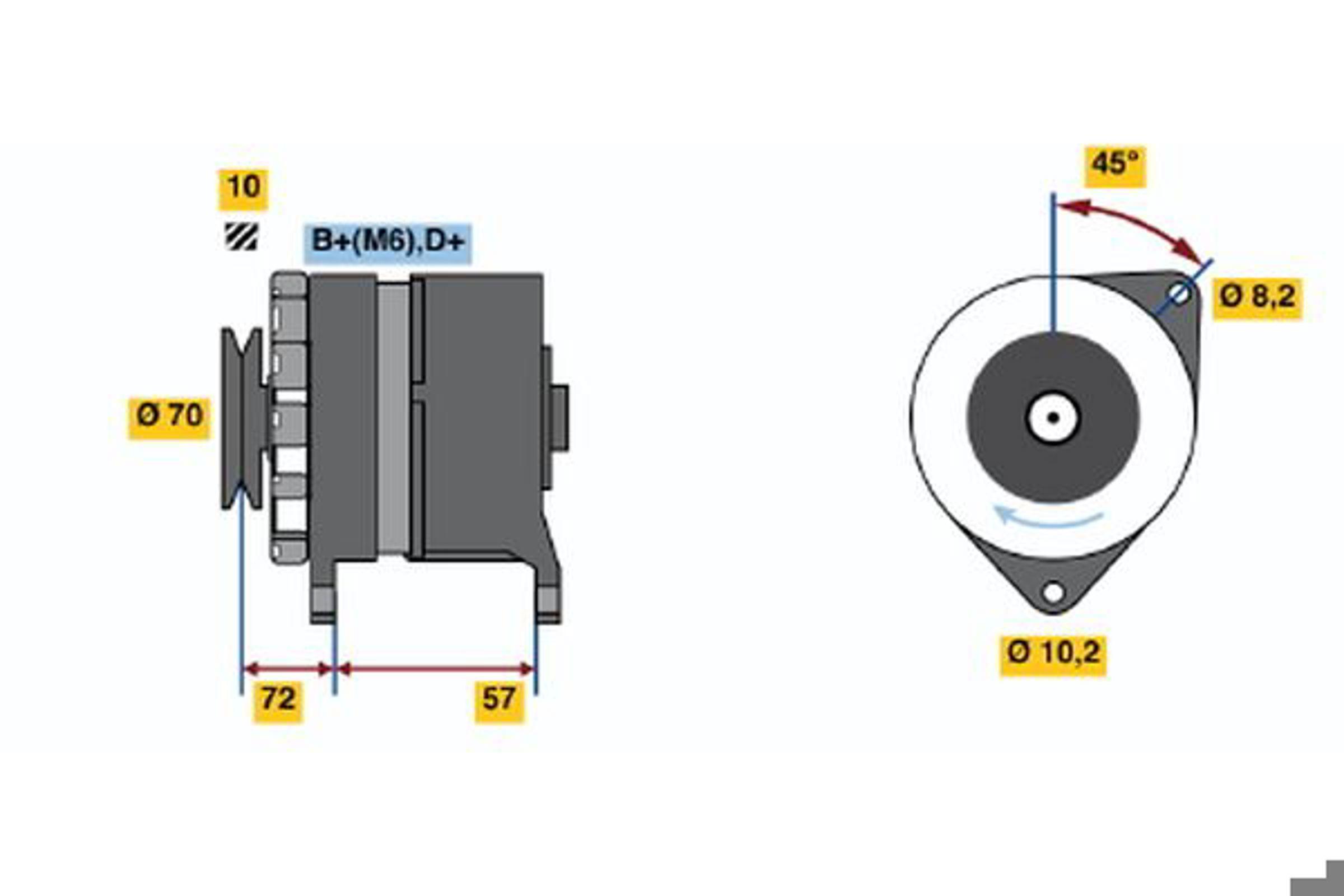 Генератор BOSCH 0120489394
