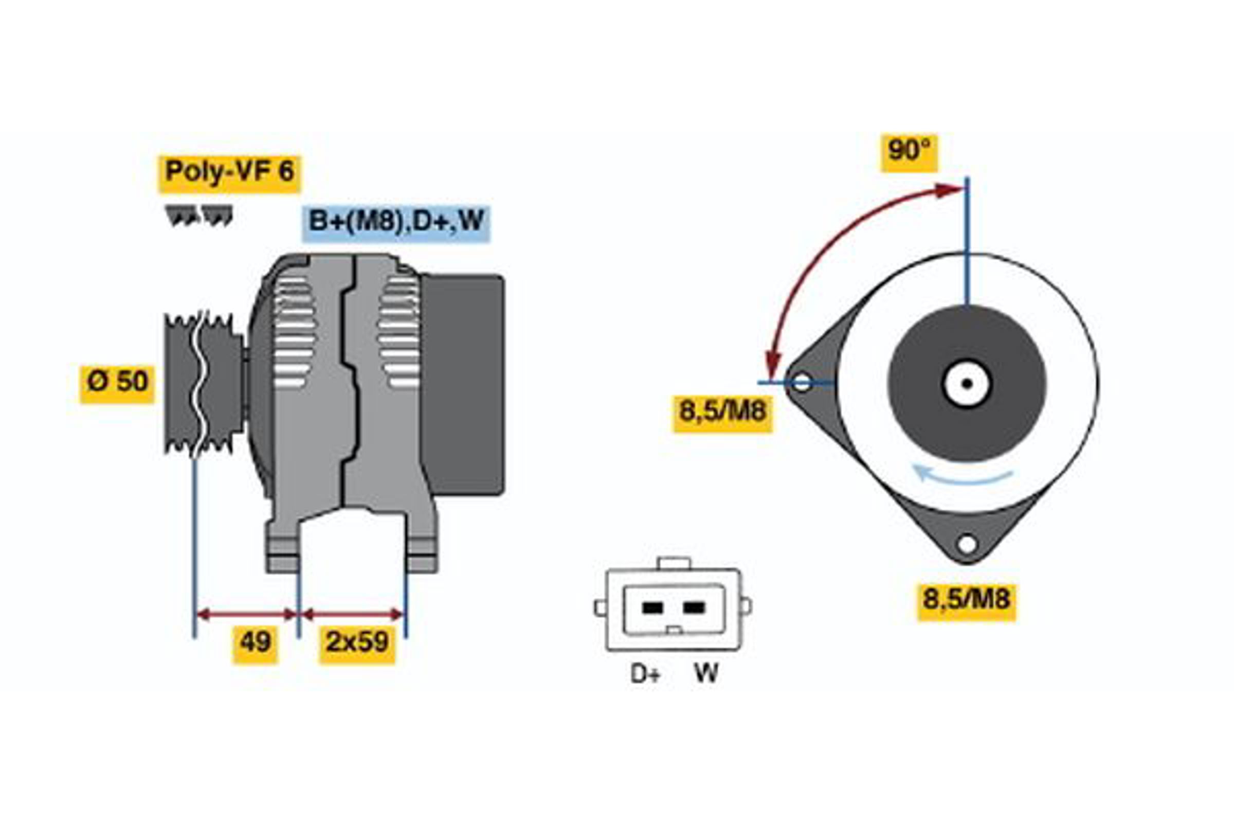 Генератор BOSCH 0123310049