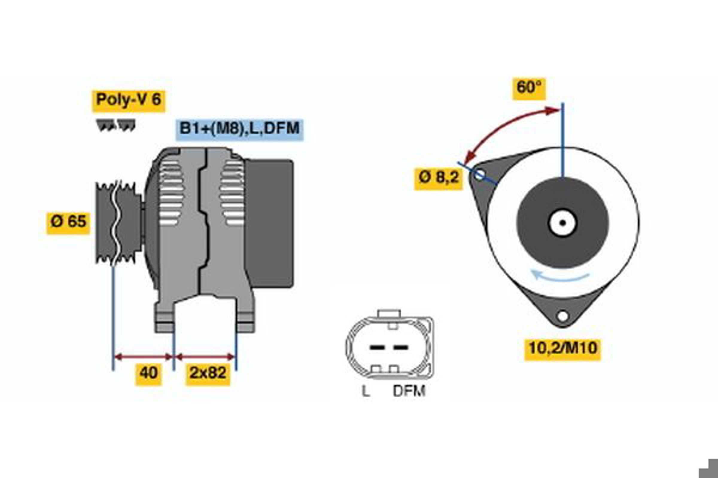 Генератор BOSCH 0124515040