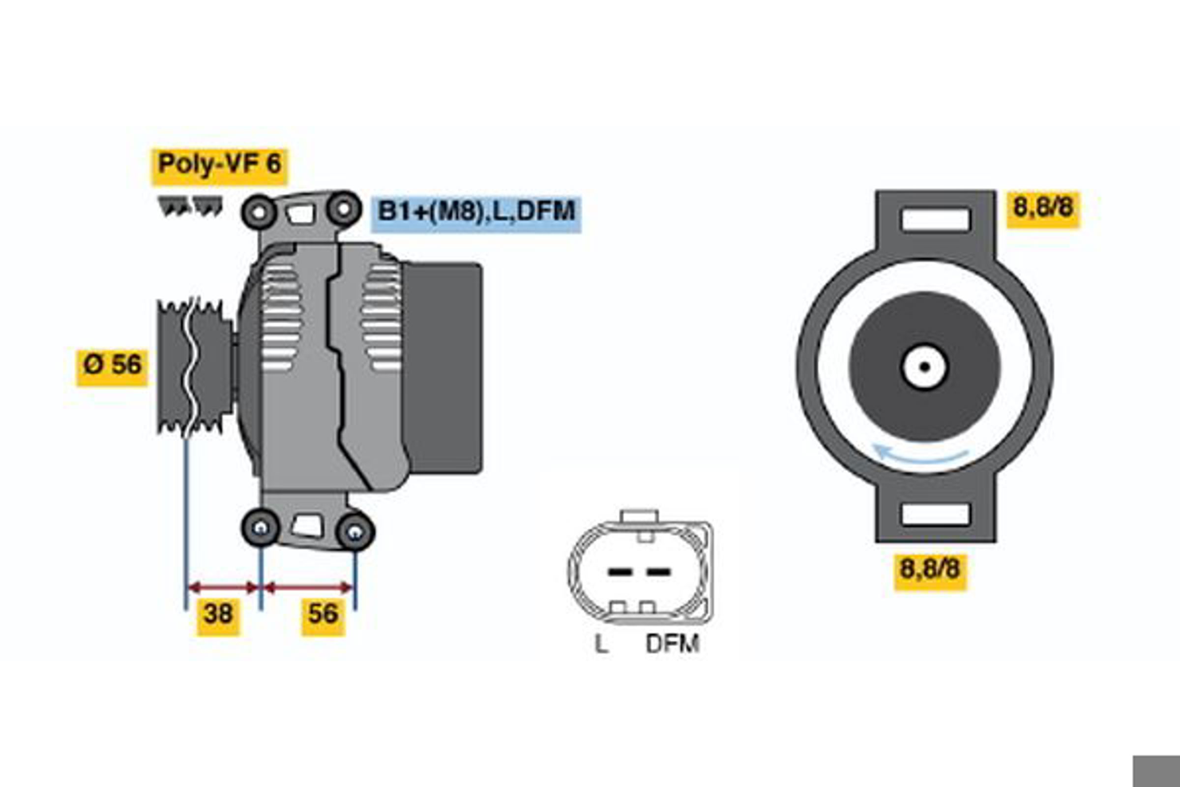 Генератор BOSCH 0124615009