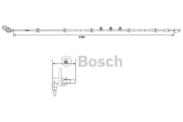 Датчик частоты вращения колеса BOSCH 0265007464