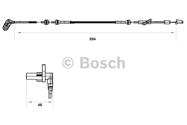 Датчик частоты вращения колеса BOSCH 0265007553