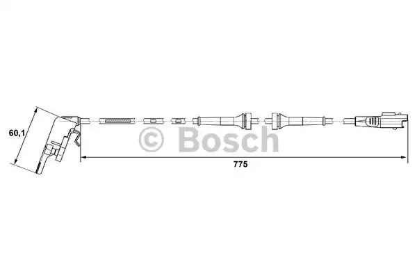 Датчик частоты вращения колеса BOSCH 0265007664