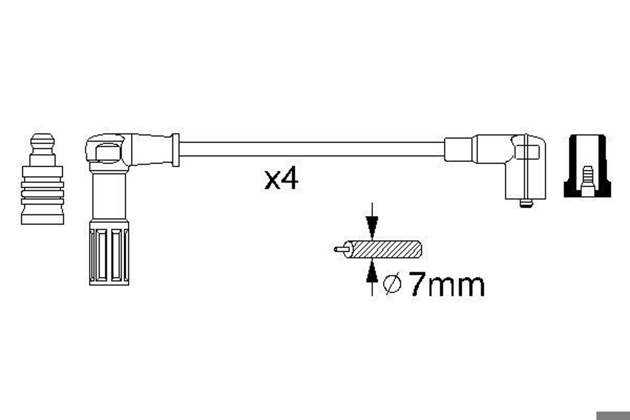 Комплект проводов зажигания BOSCH 0356912845