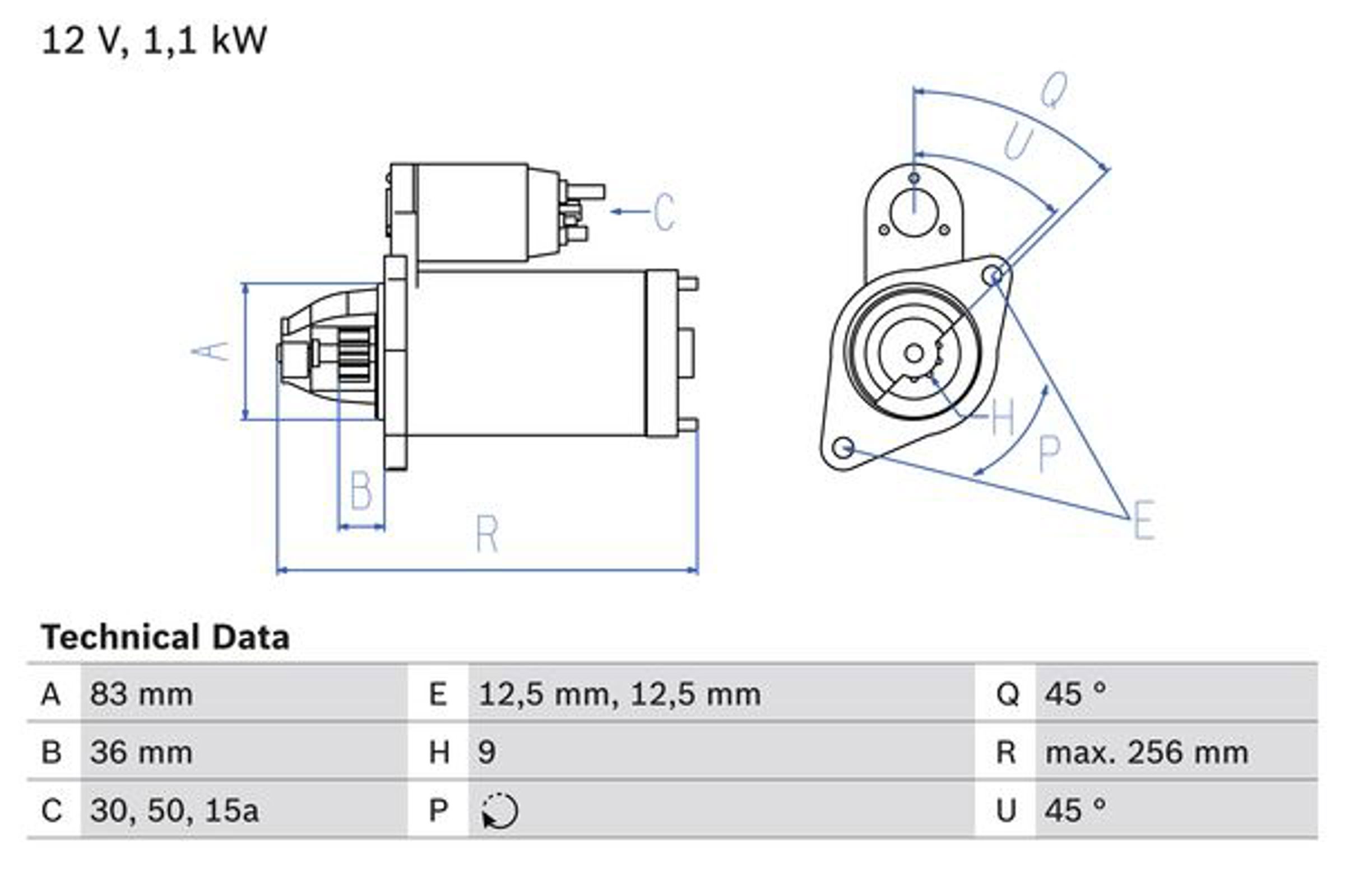 Стартер BOSCH 0986010650