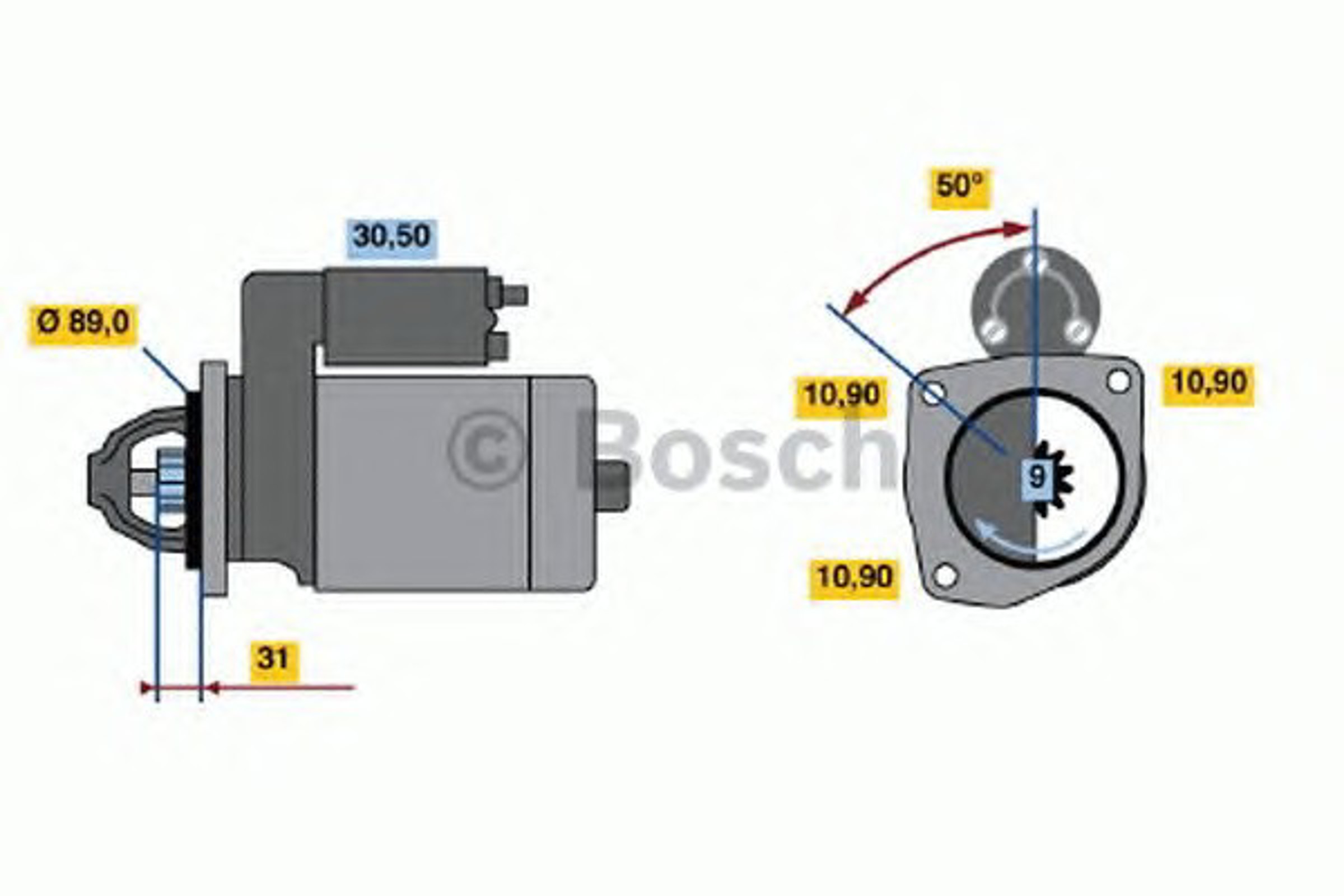 Стартер BOSCH 0986012700