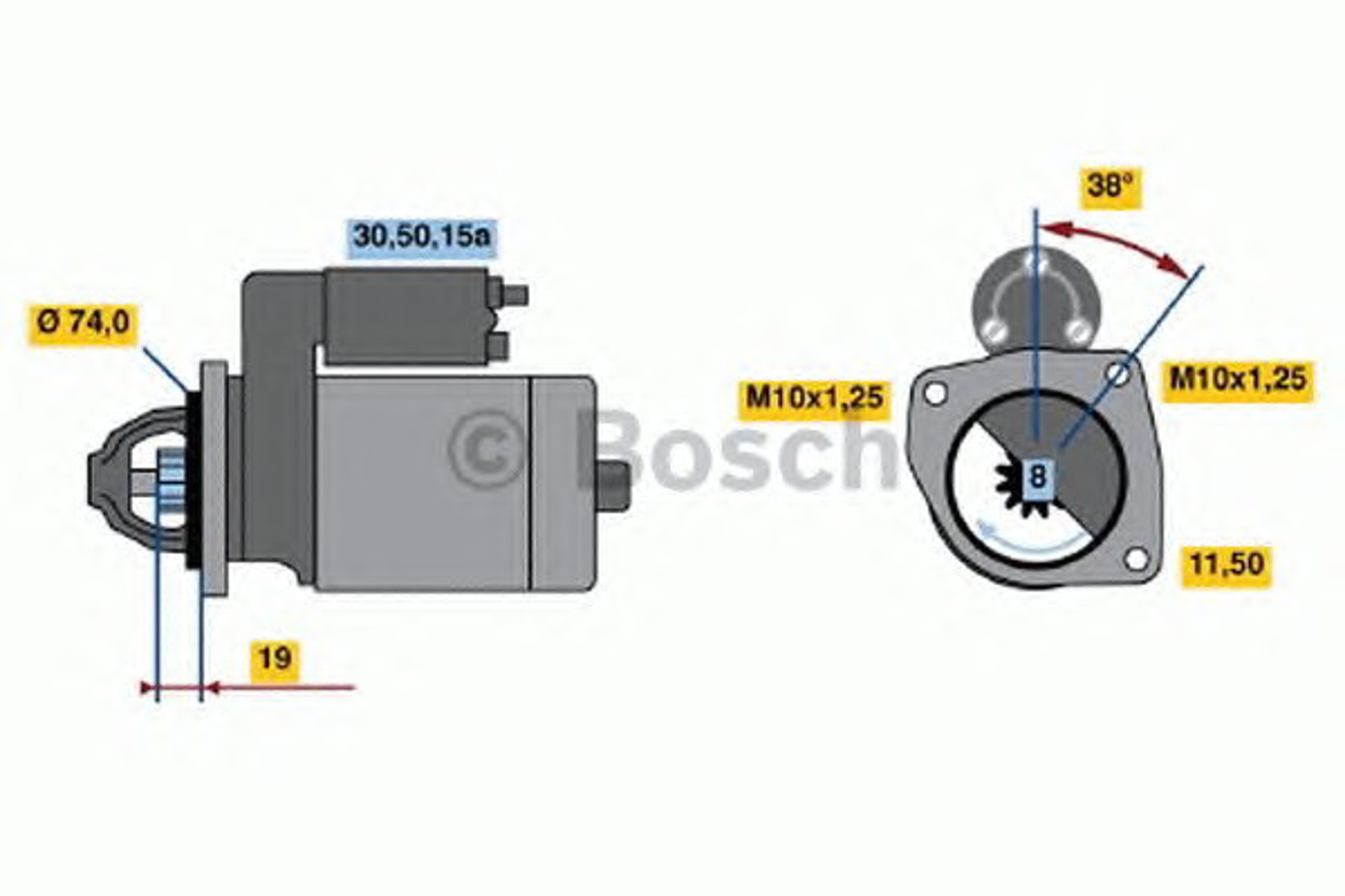 Стартер BOSCH 0986013511