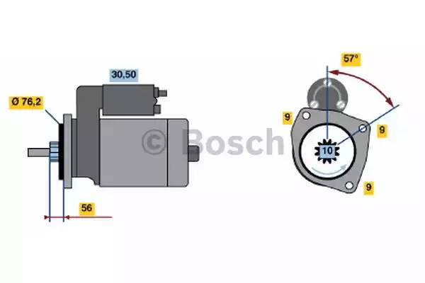 Стартер BOSCH 0986016190