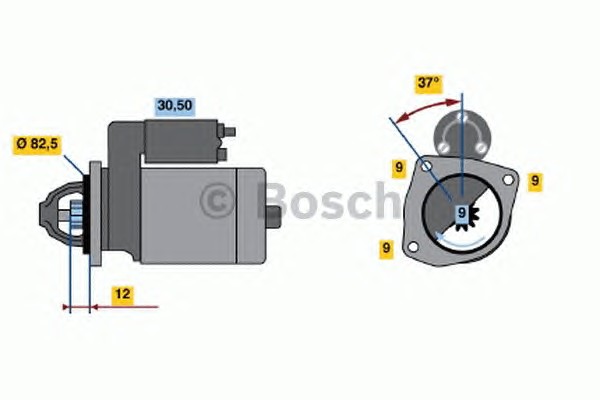 Стартер BOSCH 0 986 017 790