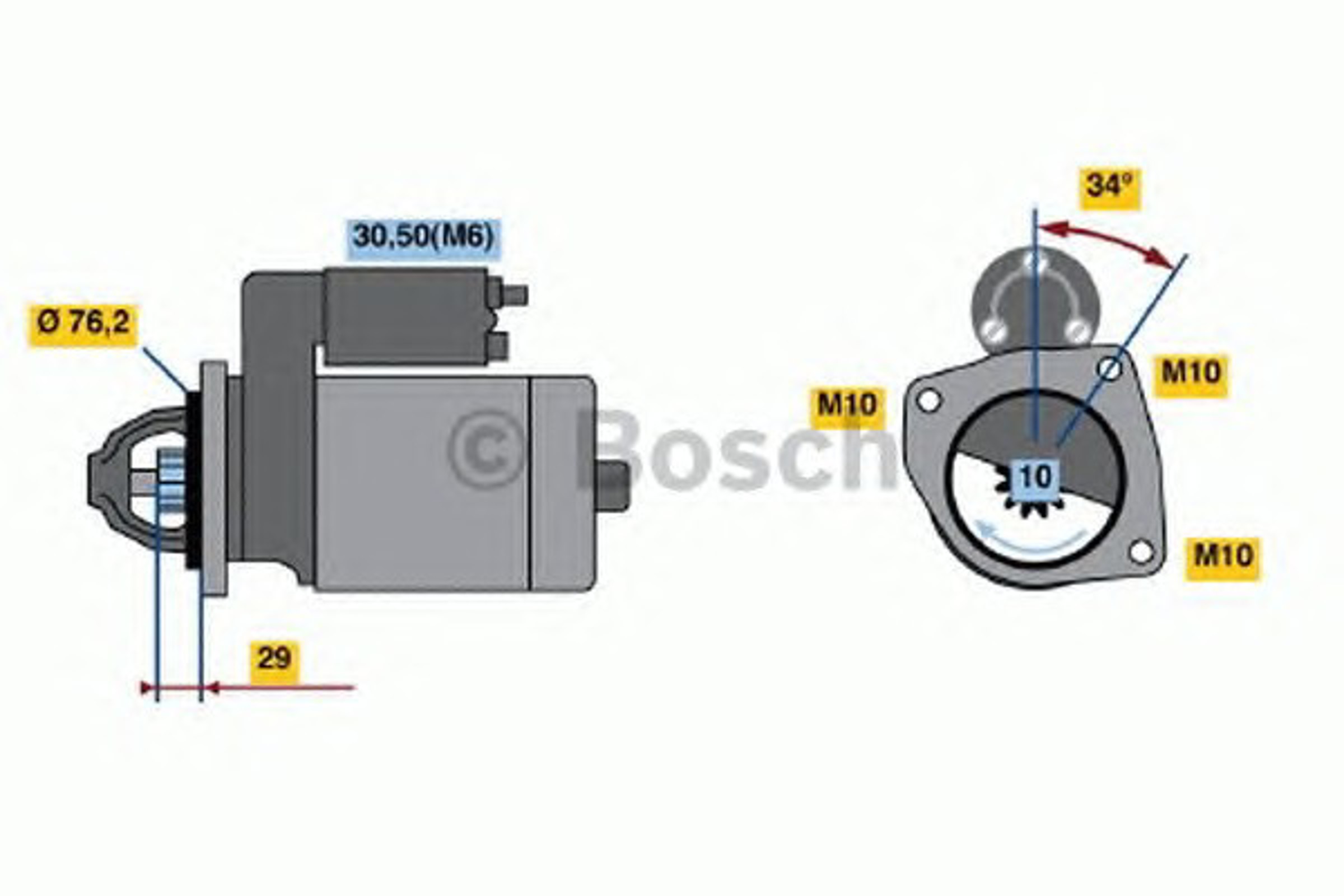 Стартер BOSCH 0986021580
