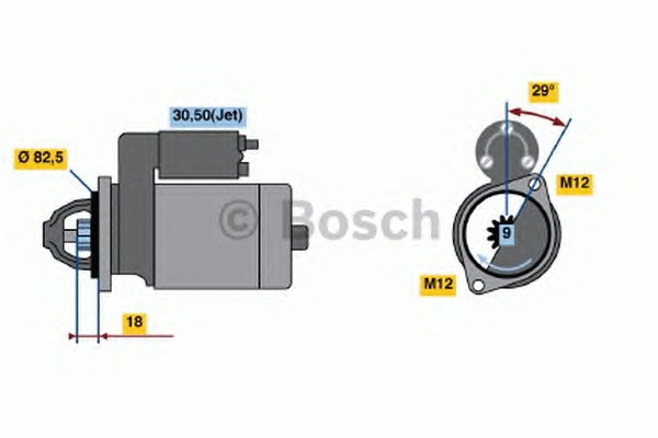 Стартер BOSCH 0 986 021 610