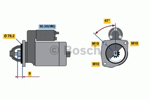 Стартер BOSCH 0 986 021 820