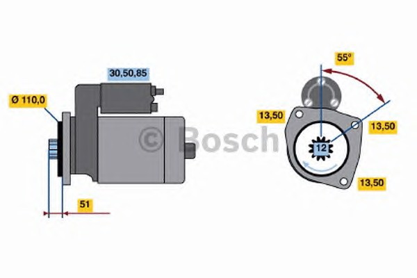 Стартер BOSCH 0986022260