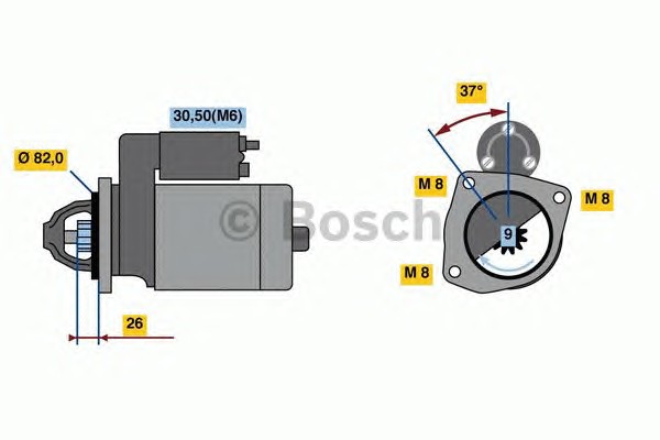 Стартер BOSCH 0 986 023 120