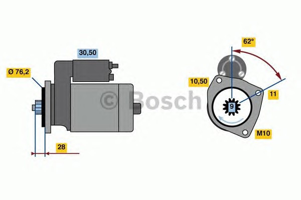 Стартер BOSCH 0 986 024 050