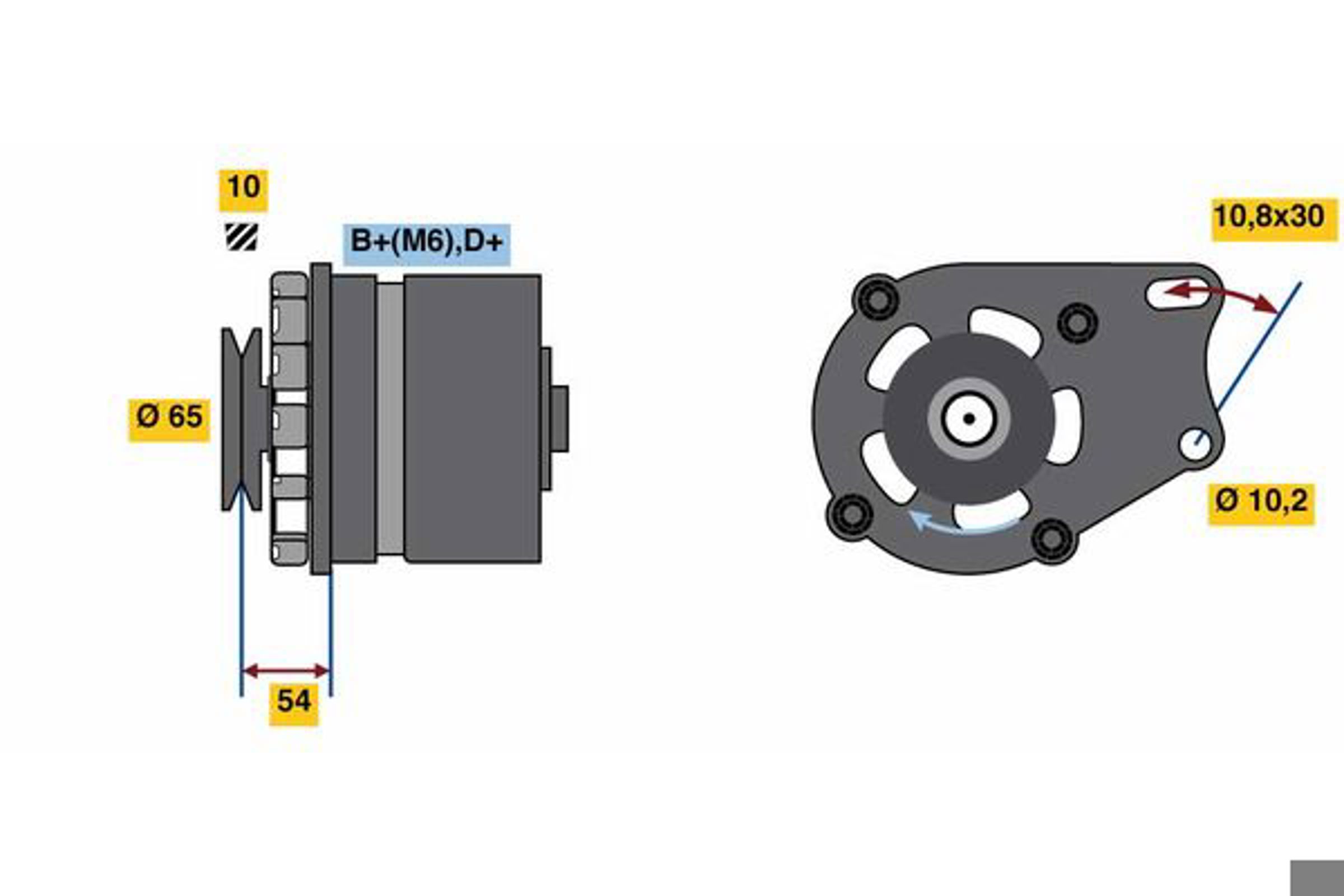 Генератор BOSCH 0986032340