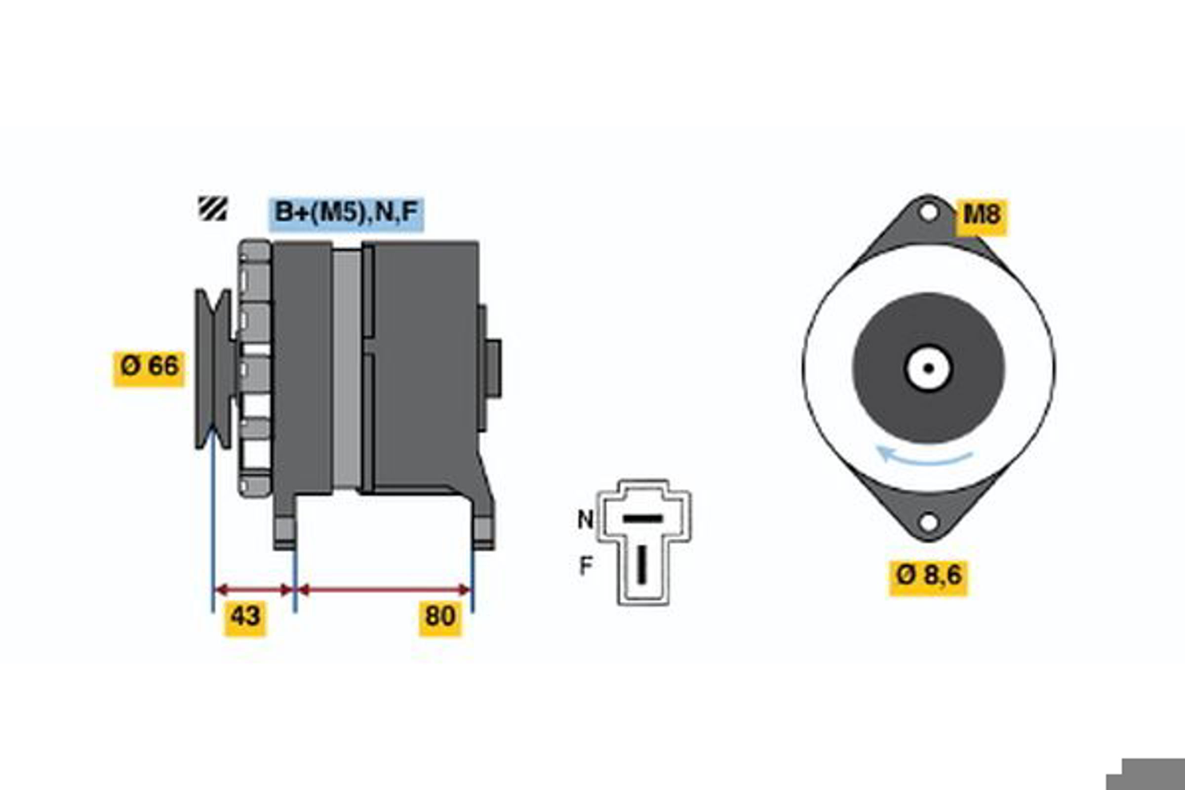 Генератор BOSCH 0986032431