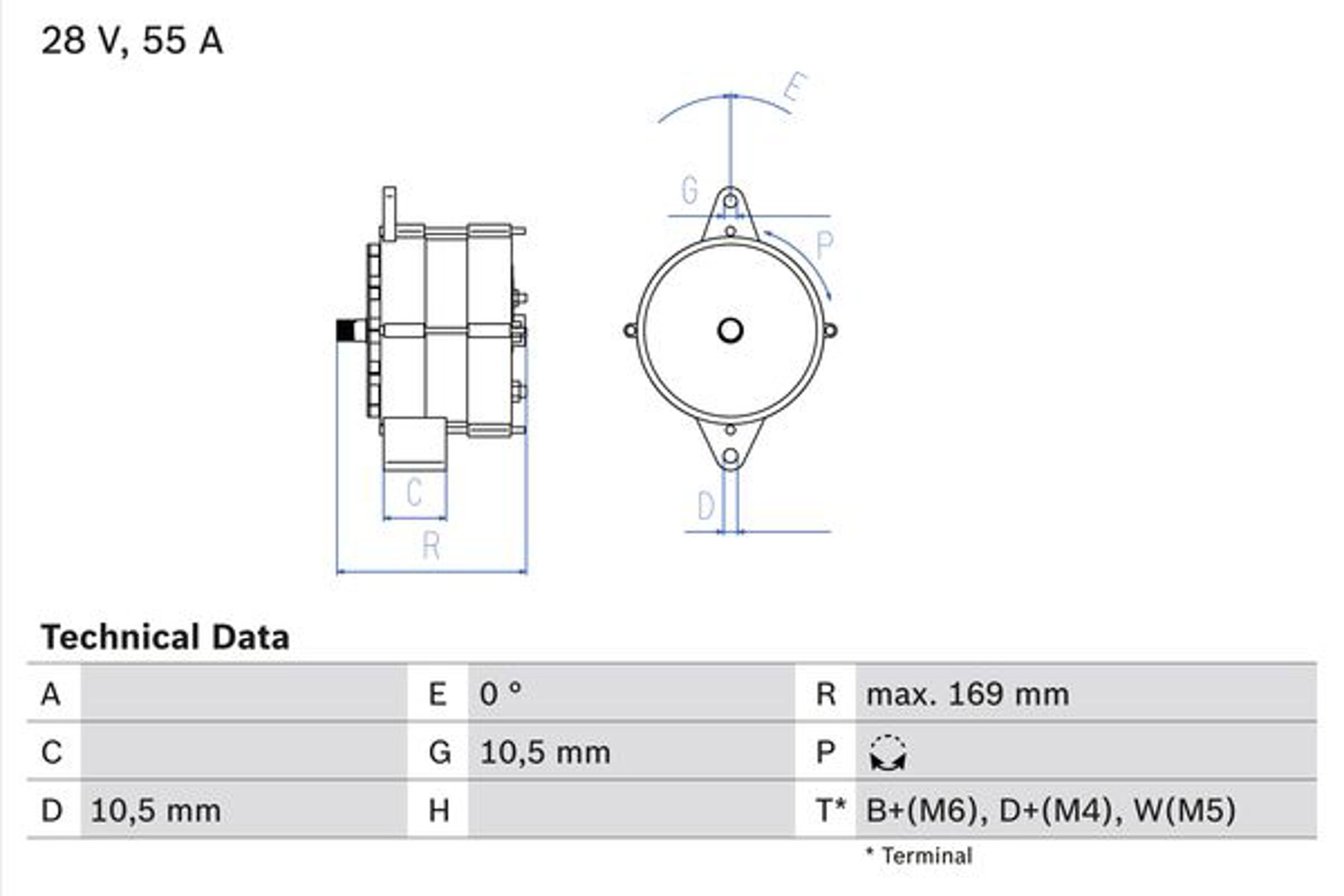 Генератор BOSCH 0986032720