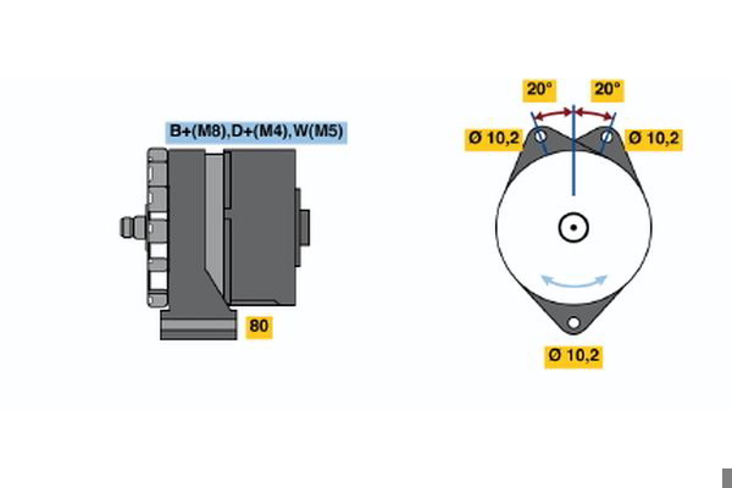 Генератор BOSCH 0986033100