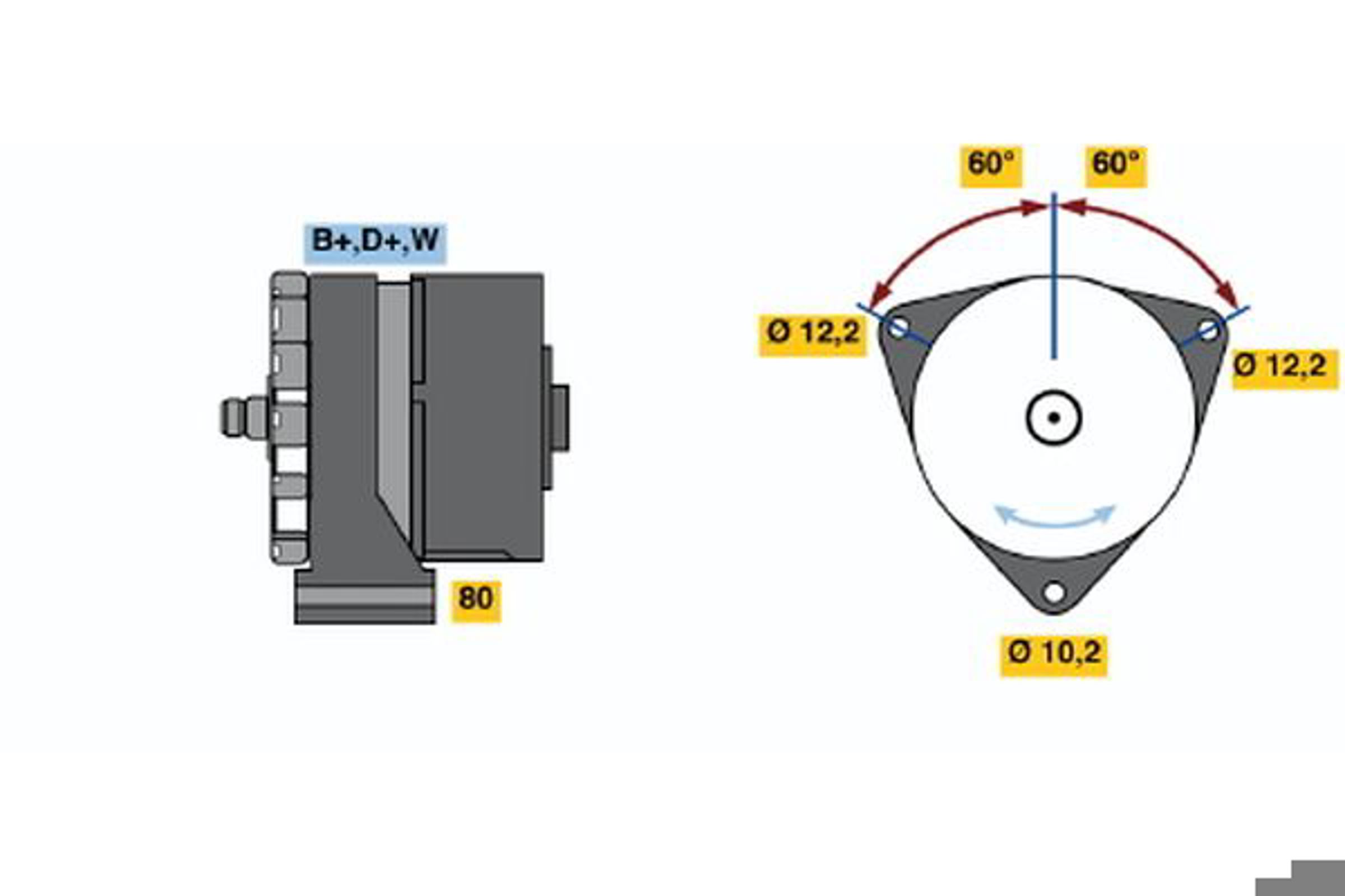Генератор BOSCH 0986033570
