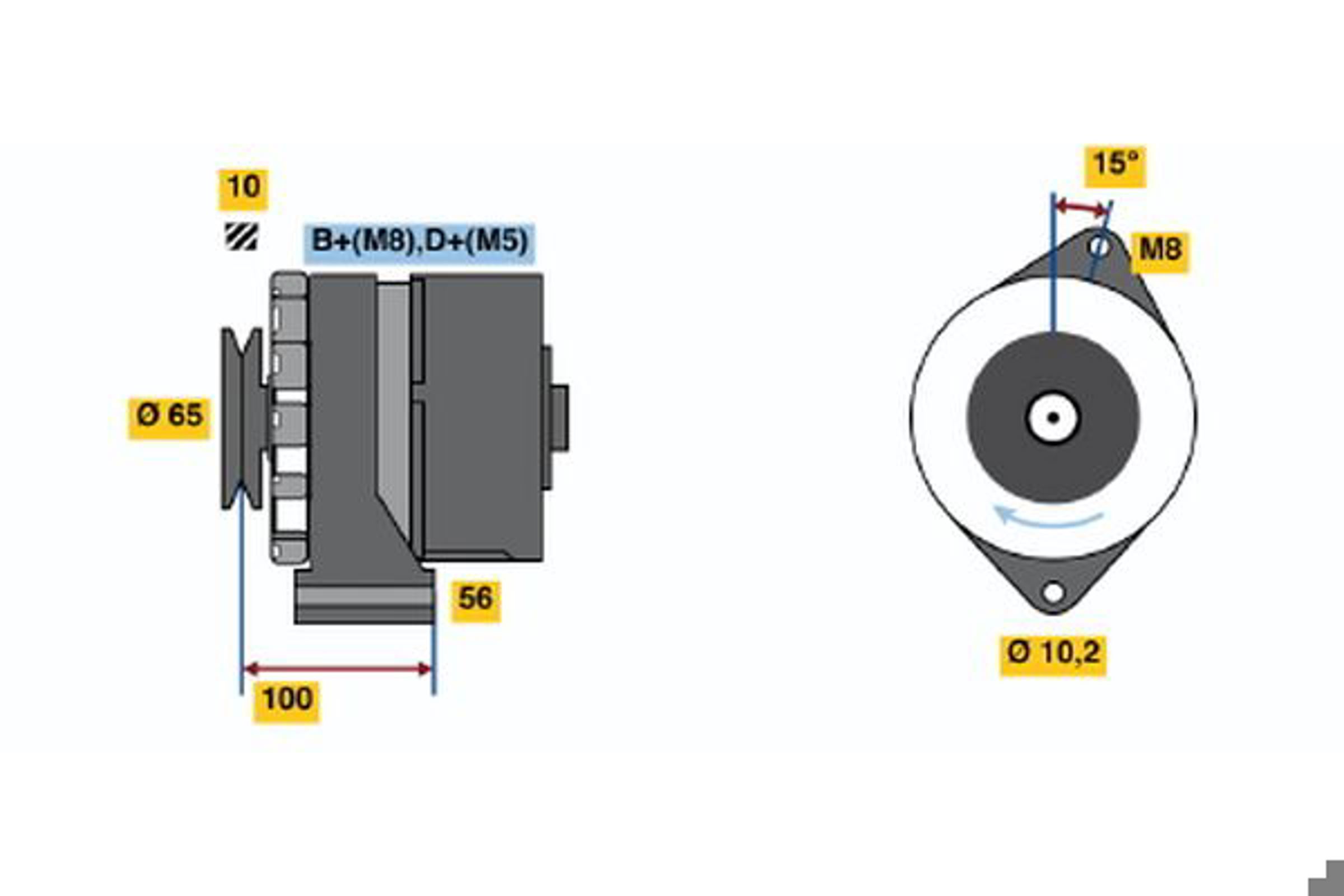 Генератор BOSCH 0986034250