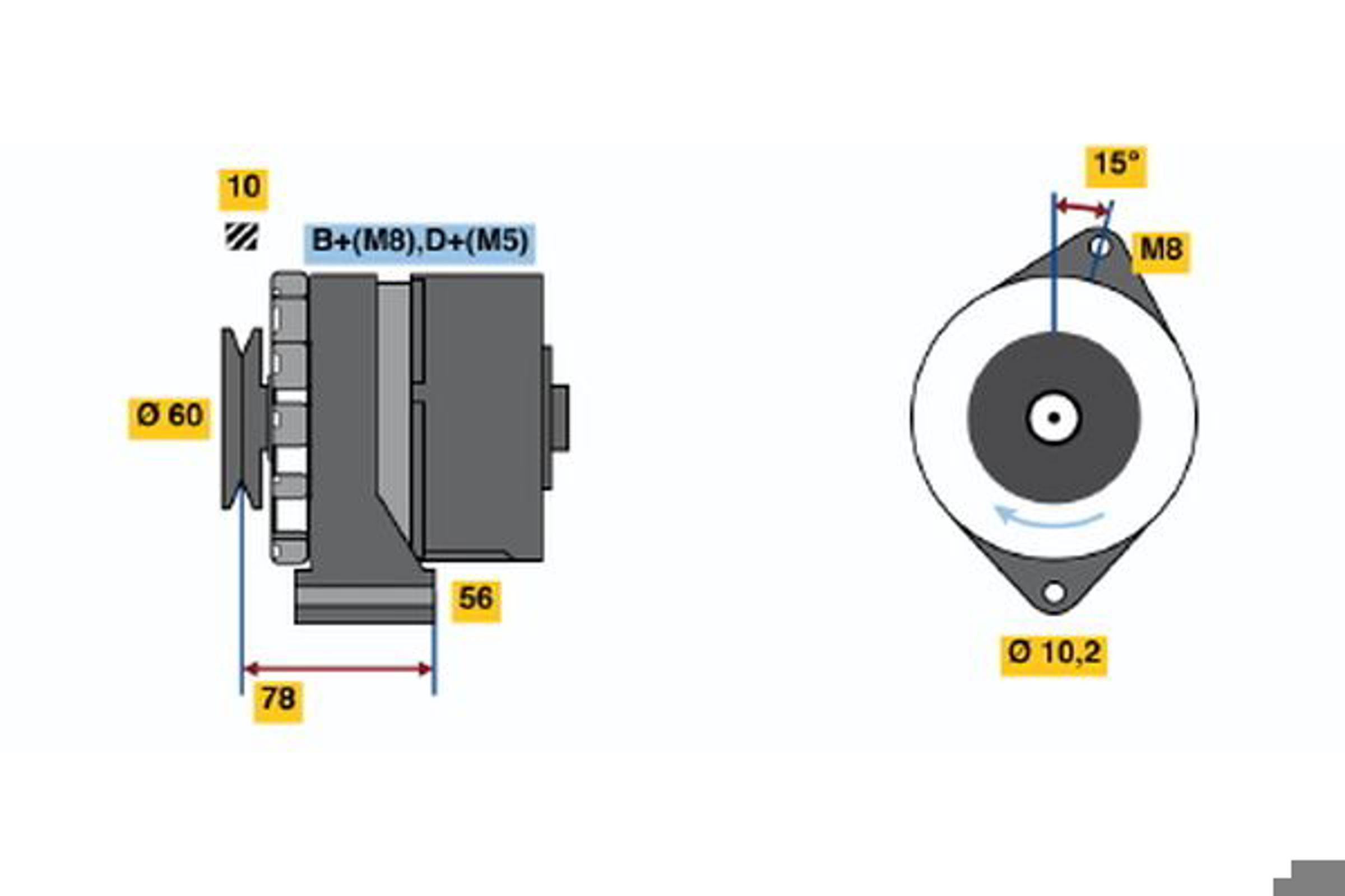 Генератор BOSCH 0986034520