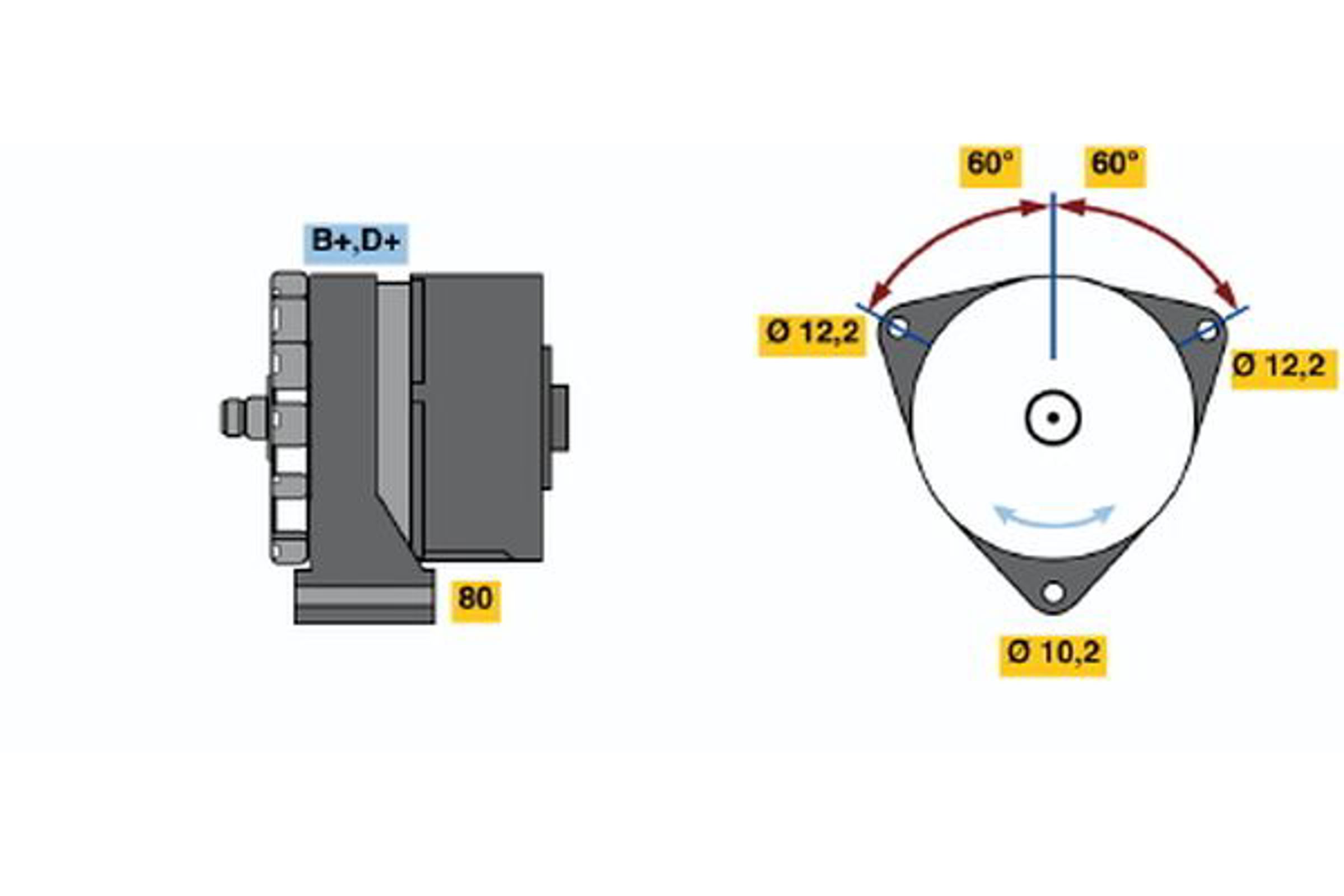 Генератор BOSCH 0986034940