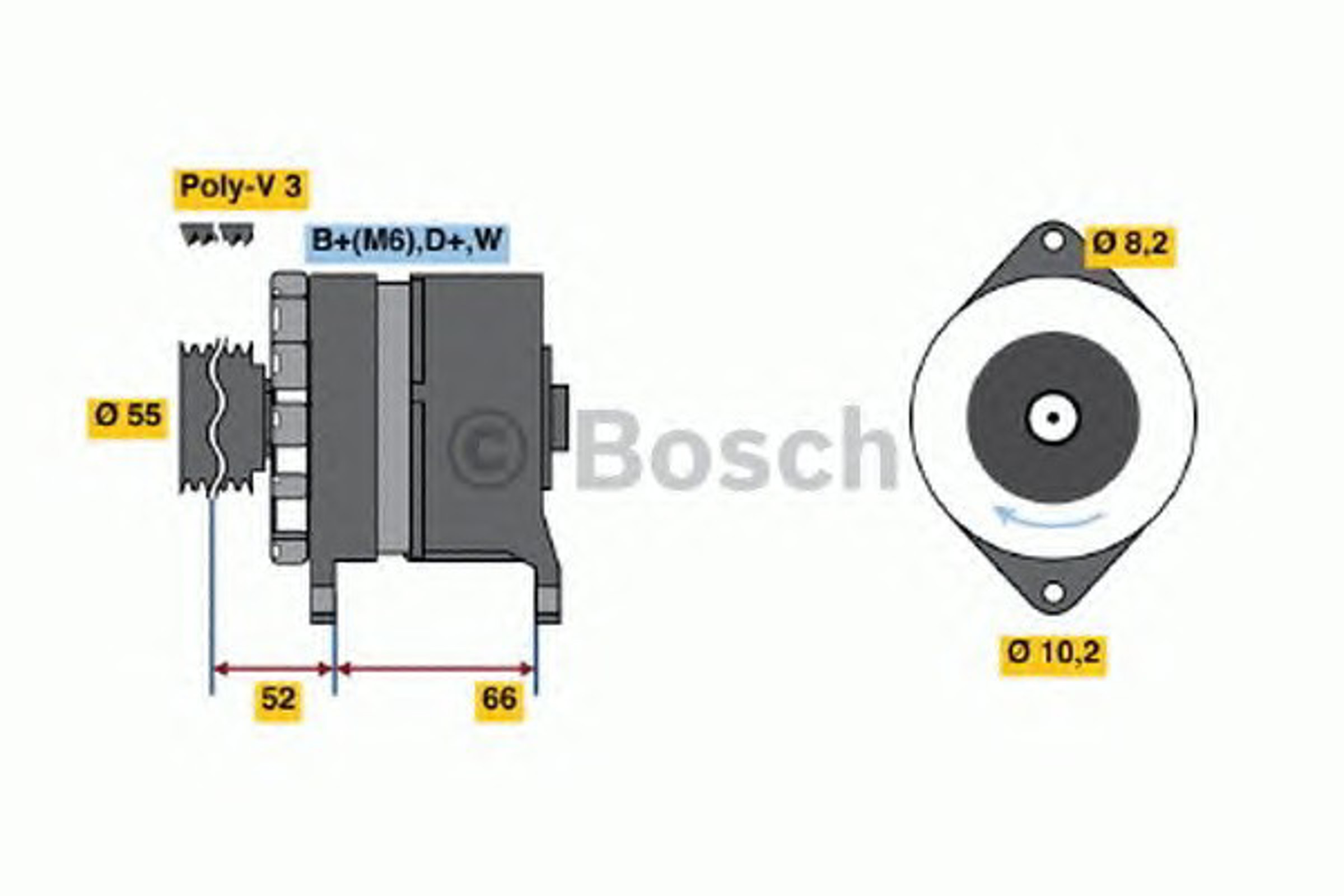 Генератор BOSCH 0986036860