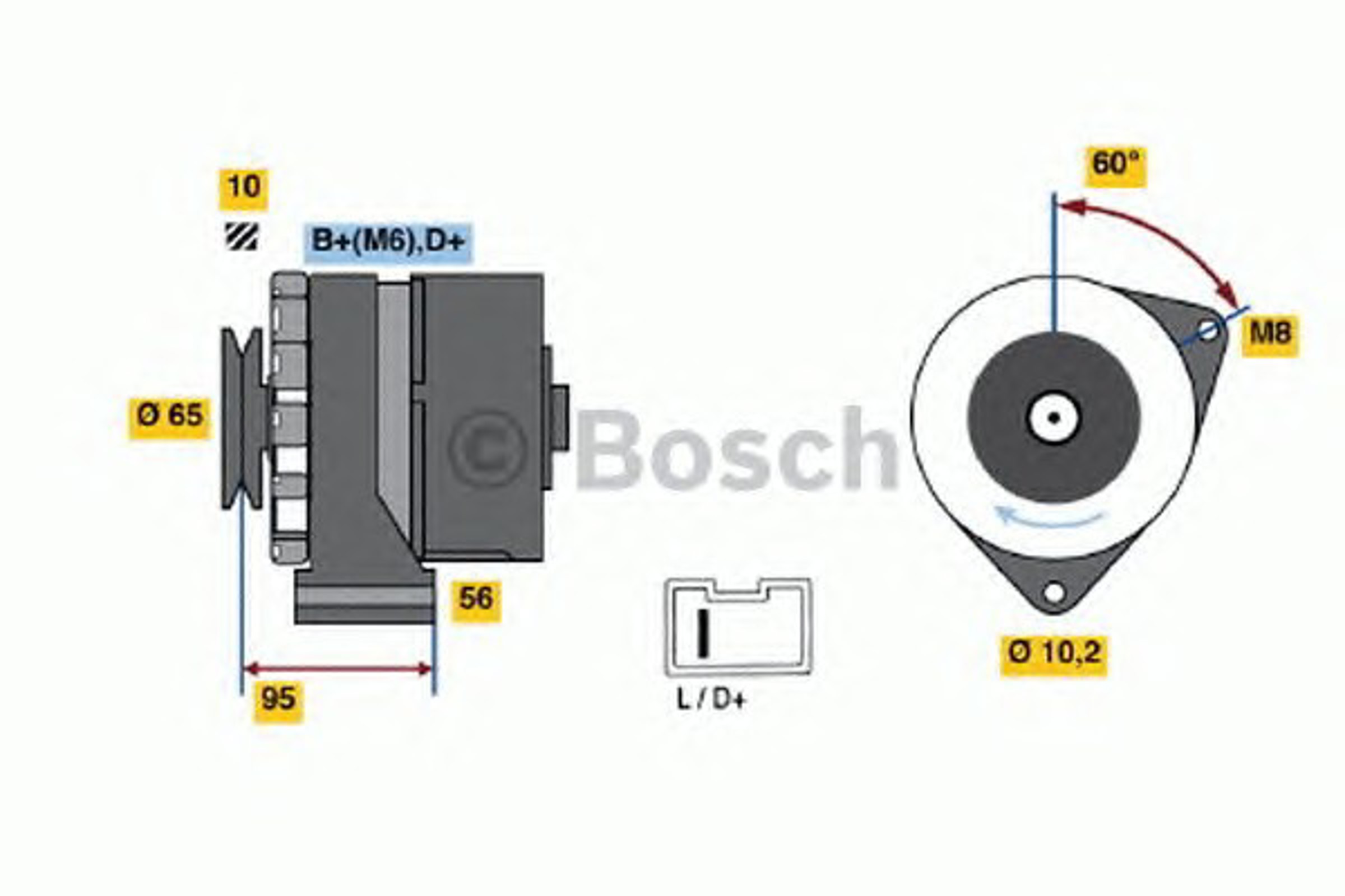 Генератор BOSCH 0986036891
