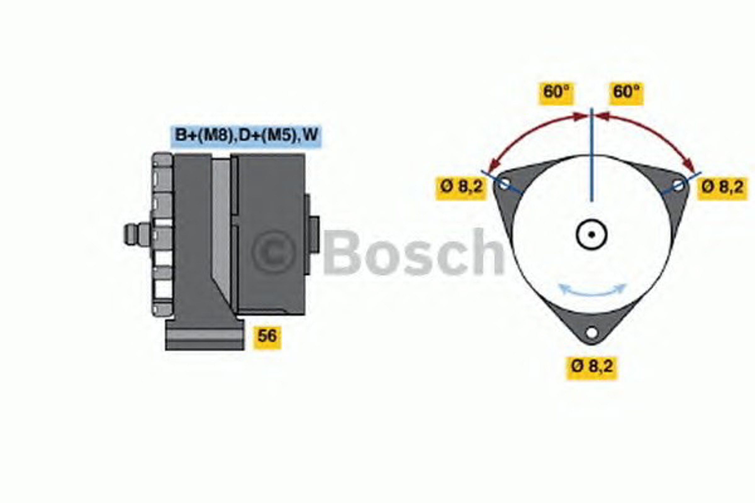 Генератор BOSCH 0986039800