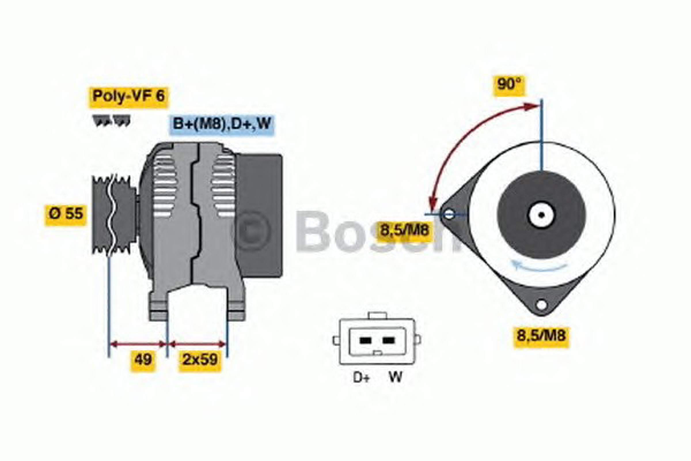 Генератор BOSCH 0986040950