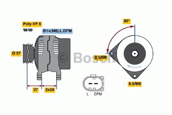 Генератор BOSCH 0 986 042 830