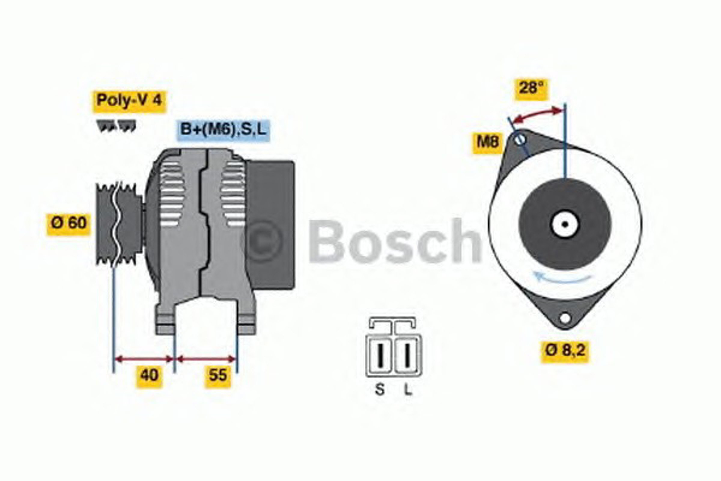 Генератор BOSCH 0986042881