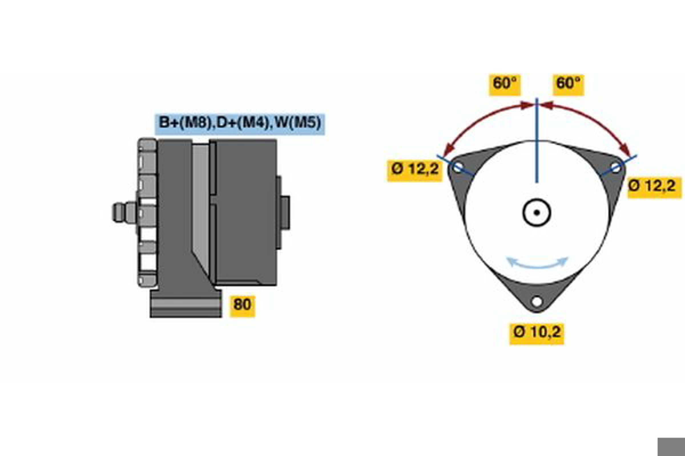 Генератор BOSCH 0986047870