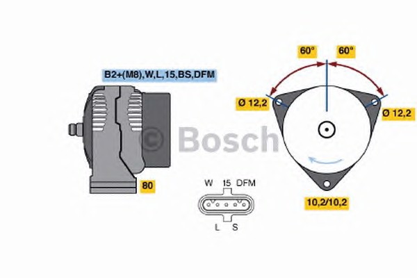 Генератор BOSCH 0986048100